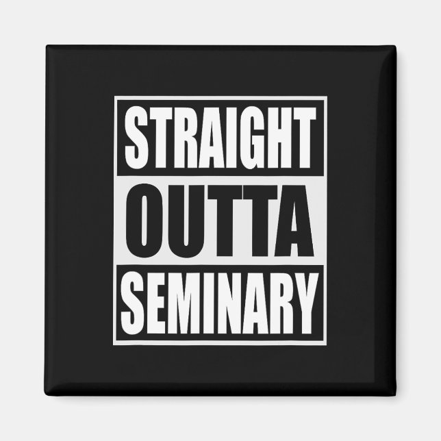 Íman Fora do Seminário Formatura Engraçada de Pastor  (Frente)