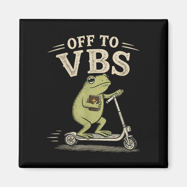 Íman Fora para vbs divertido sapo cristão religioso fé (Frente)