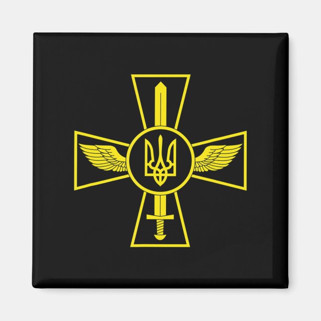 ÍMAN FORÇA AÉREA UCRANIANA EMBLEMA FORÇAS ARMADAS UCRÂN (Frente)