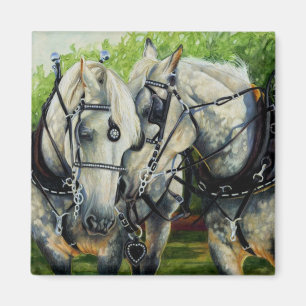 Íman Força Silenciosa - Equipe de Cavalos Percheron