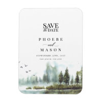 Forest Lake Woodland Foto de Casamento Salve a Dat