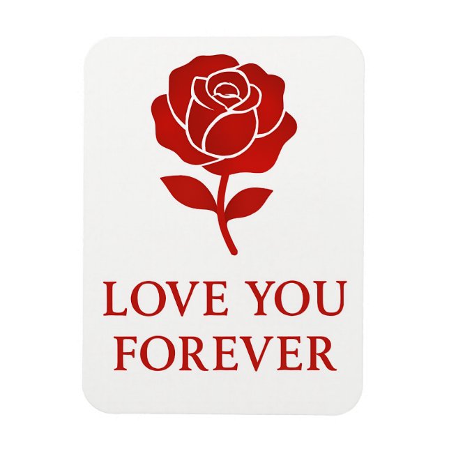 Íman Forever Rose Emblem Creating Tender Valentine  (Vertical)