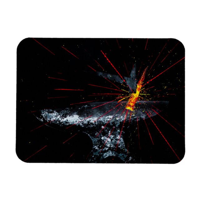 Íman Forjada Anvil Metal Knife Blacksmith Farrier (Horizontal)