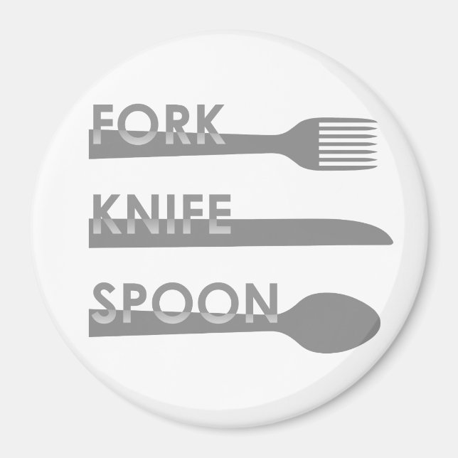 Íman Fork Knife Spoon (Frente)