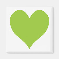 Forma de Coração Verde Maçã