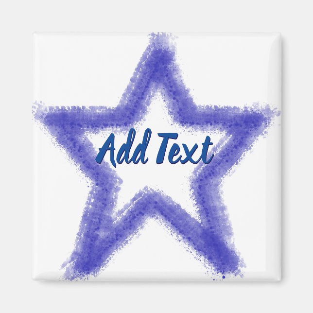 Íman Forma de Estrela de Aquarela (Frente)