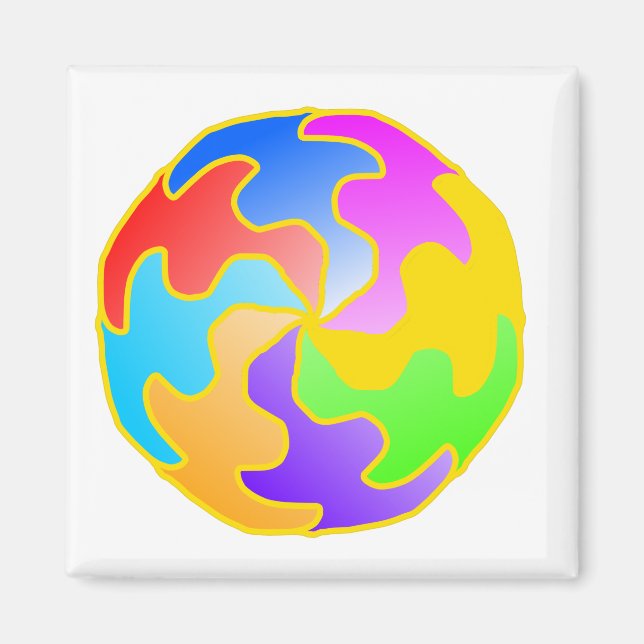 Íman Forma do Círculo abstrato (Frente)