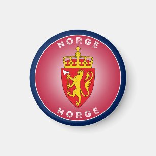 Íman Forma do Círculo Casaco de Armas da Noruega