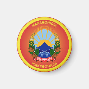 Íman Forma do Círculo Emblema Nacional da Macedônia do