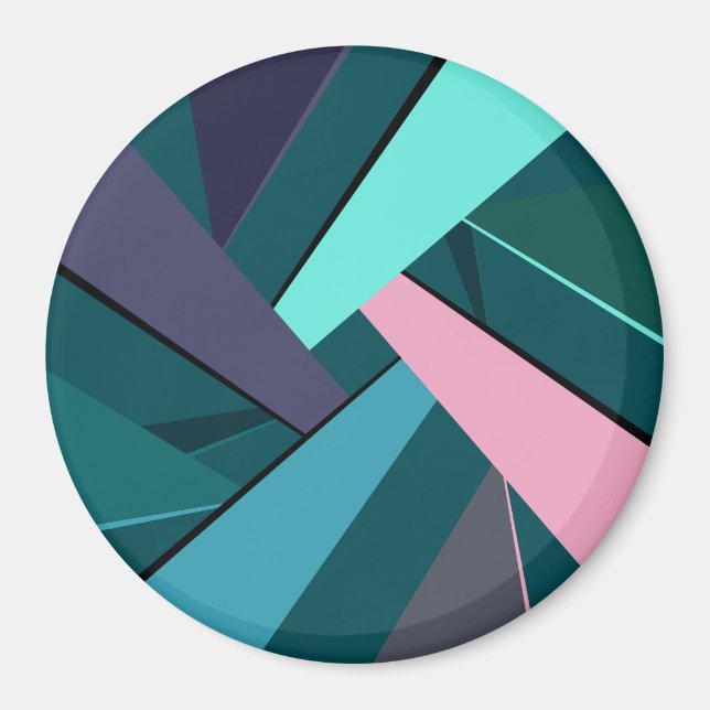 Íman Forma Geométrica abstrato 6 (Frente)