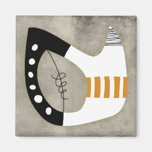 Íman Forma Livre - Magnético Preto Laranja Refrigerador