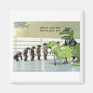 Íman Formação policial de dinossauro engraçado de Rick