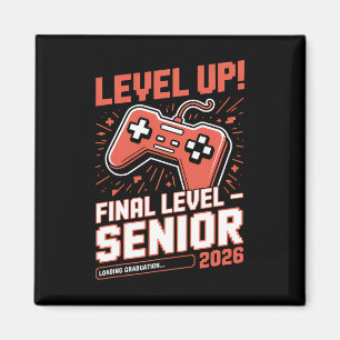 Íman Formado 2026 Turma De 2026 Gamer Divertido Graduad