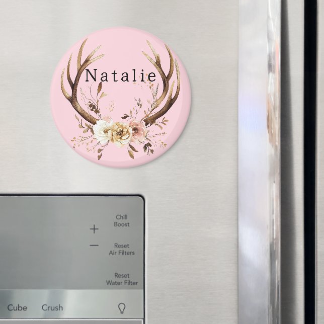 Íman Formadores de cervo, cor-de-rosa, personalizados (In Situ (Fridge))