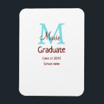 Íman Formando adiciona nome monograma verde rosa simple<br><div class="desc">design</div>