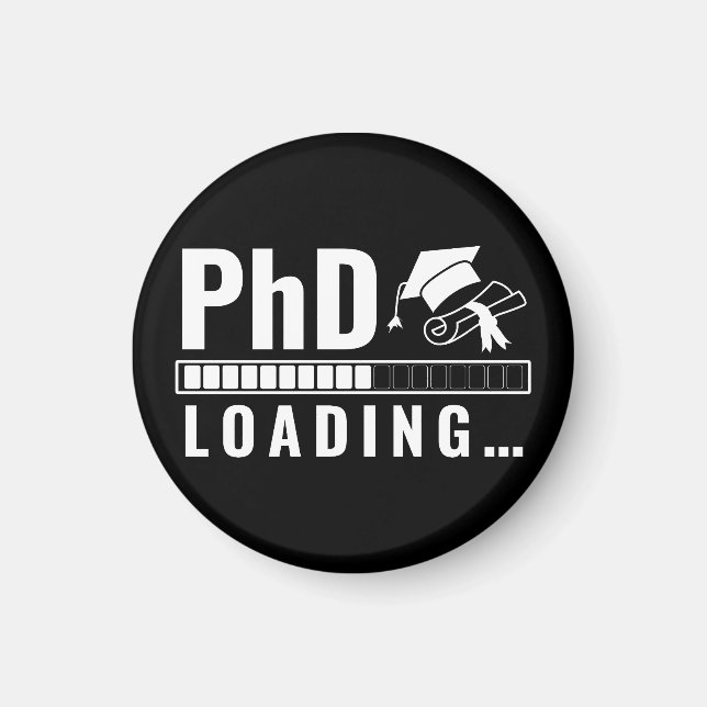 Íman Formando De Carregamento Do Phd Estudante Preto E  (Frente)