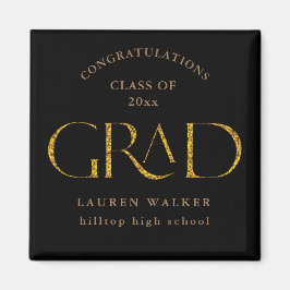 Íman formando de guião elegante com brilho dourado