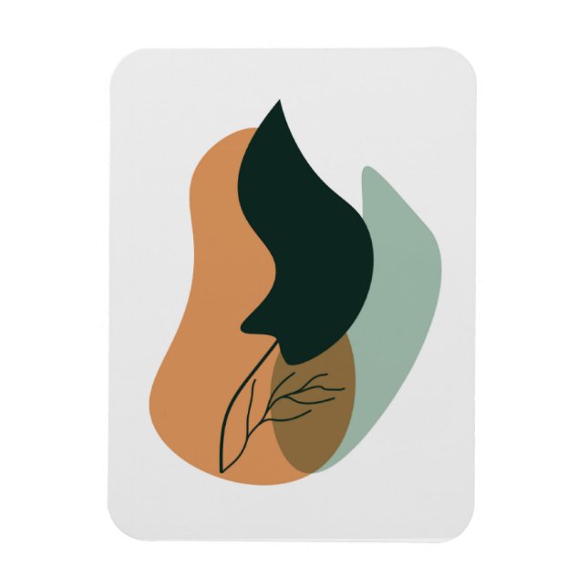 Íman Formas botânicas coloridas (Vertical)