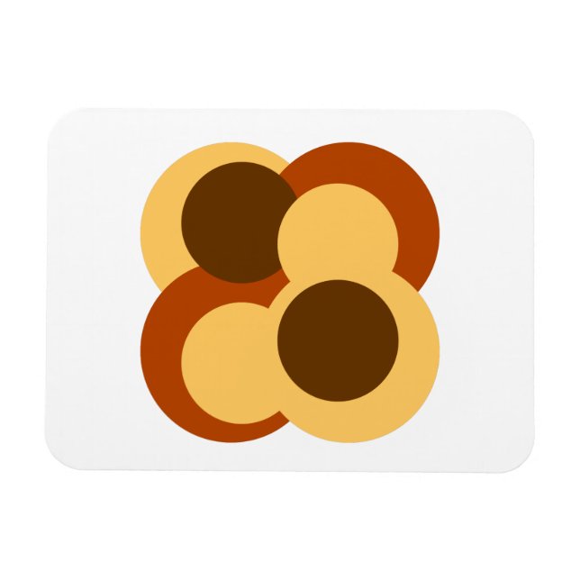 Íman Formas circulares geométricas de Abstrato 70s (Horizontal)