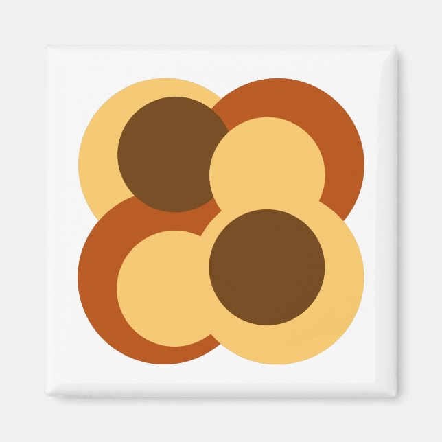 Íman Formas circulares geométricas de Abstrato 70s (Frente)