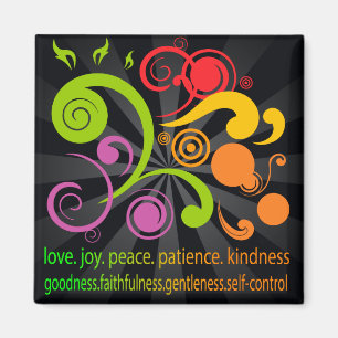 Íman Formas coloridas, fruta do espírito