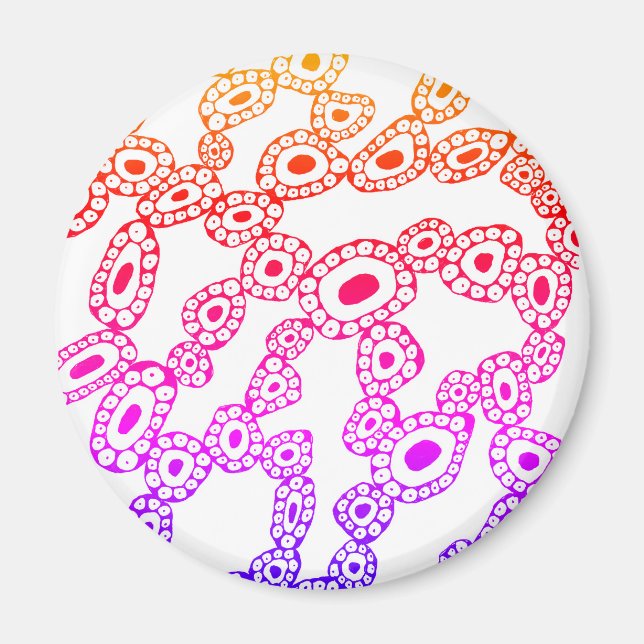 Íman Formas de Blob de Círculo Abstrato Aleatório Multi (Frente)