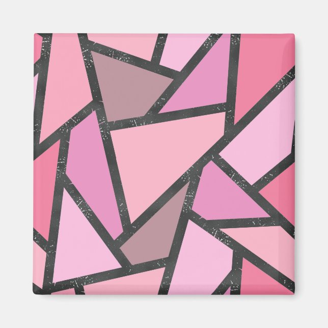 Íman Formas de vidro coral manchado (Frente)