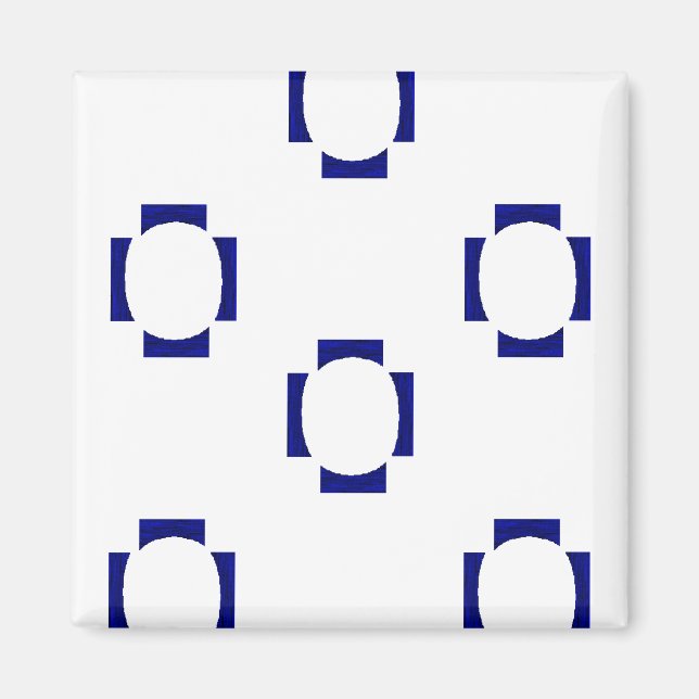 Íman formas decorativas em branco (Frente)