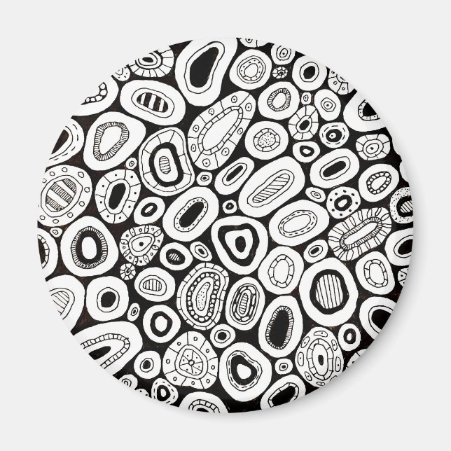 Íman Formas Disformes Aleatórias de Arte Abstrata (Frente)