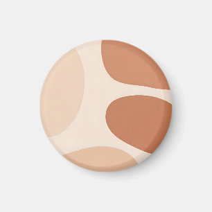 Íman Formas Orgânicas Abstratas Neutras Boho Minimalist
