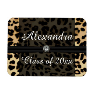 Íman Formatação de Garota Negra-Leopardo Personalizad