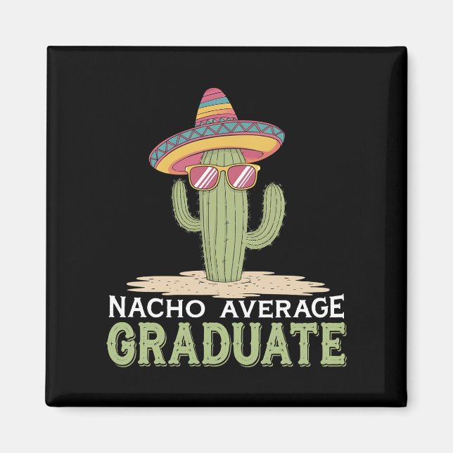 Íman Formatura Cacto de Graduado Nacho Médio Mexicano (Frente)