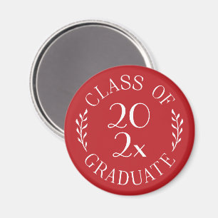 Íman Formatura da turma de 2023 Tipografia Chic Vermelh