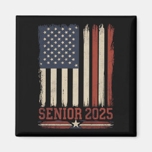 Íman Formatura da turma de 2025 Bandeira Americana EUA