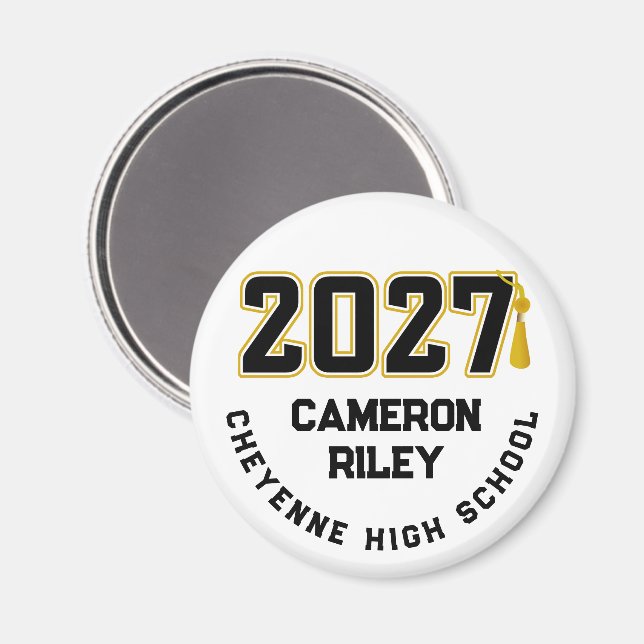Íman Formatura da turma de 2027 de Letterman (Front/Back)