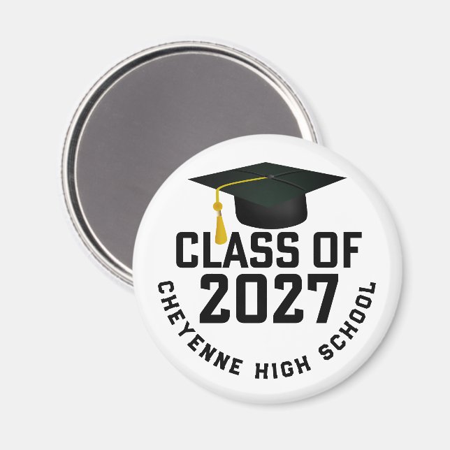 Íman Formatura da turma de 2027 de Letterman (Front/Back)