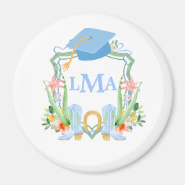 Íman Formatura de Monograma de Cowgirl do Sul Préppy