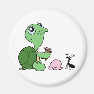 Íman Formiga feliz da tartaruga triste