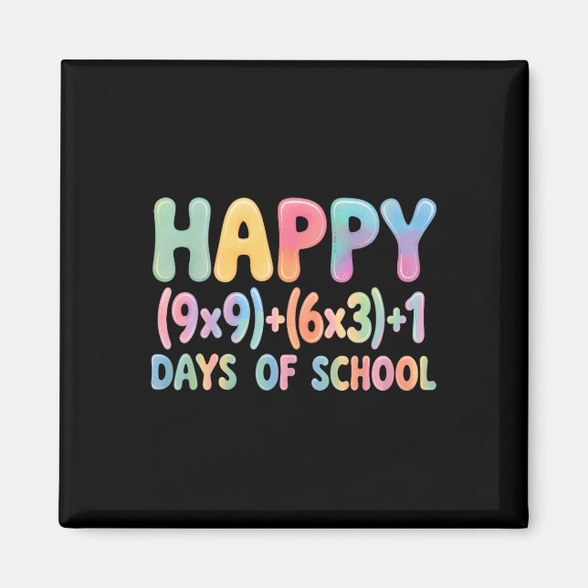 Íman Fórmula Matemática 100 Dias De Escola Equação Dive (Frente)