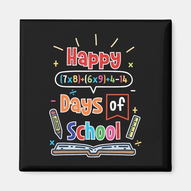 Íman Fórmula Matemática 100 Dias De Escola Feliz 100º D (Frente)