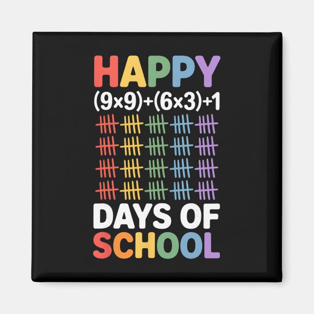 Íman Fórmula Matemática 100 Dias De Escola Professor De (Frente)