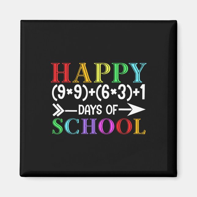 Íman Fórmula Matemática Feliz 100 Dias De Escola Matemá (Frente)