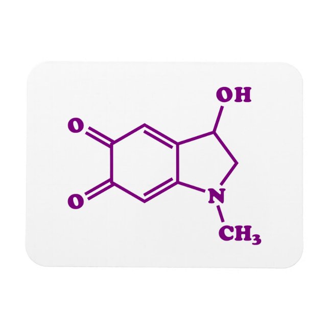 Íman Fórmula Química Molecular Adrenocromática (Horizontal)