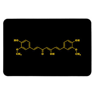 Íman Fórmula química molecular da curcumina turmérica
