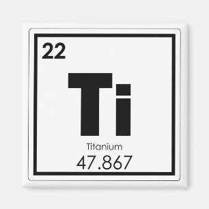 Íman Fórmula Titanium da química do símbolo do eleme