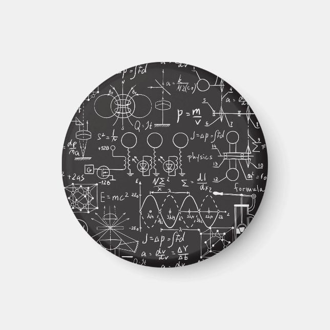 Íman Fórmulas Científicas: Padrão de Cálculos do Quadro (Frente)