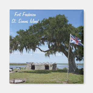 Íman Fort Frederica Rua, Santo Simons Island Magnet
