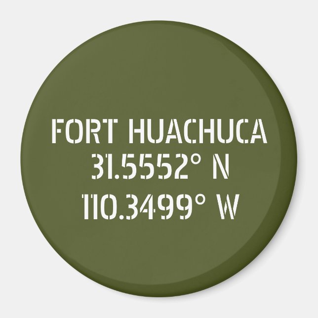 Íman Fort Huachuca Latitude Longitude (Frente)