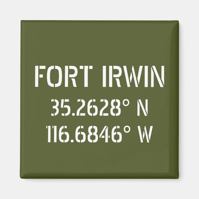 Íman Fort Irwin Latitude Longitude (Frente)