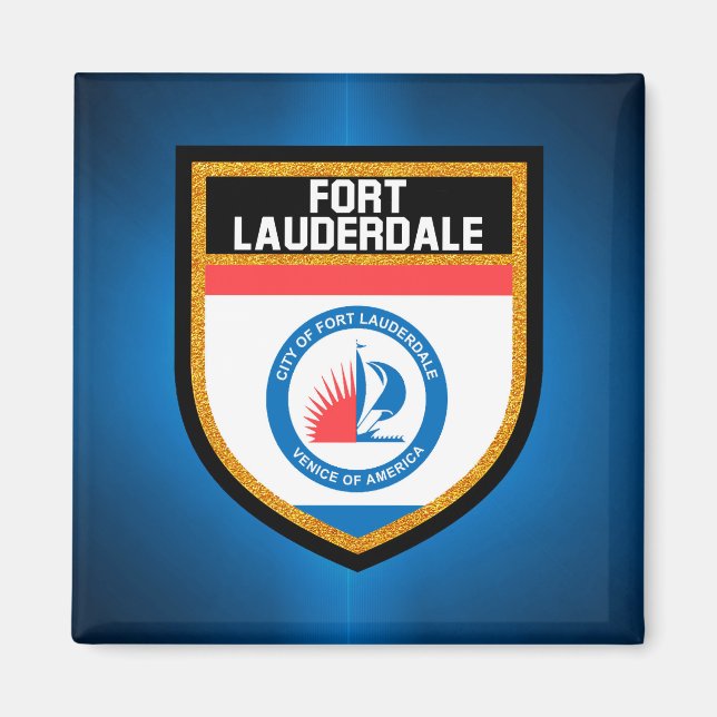 Íman Fort Lauderdale Flag (Frente)